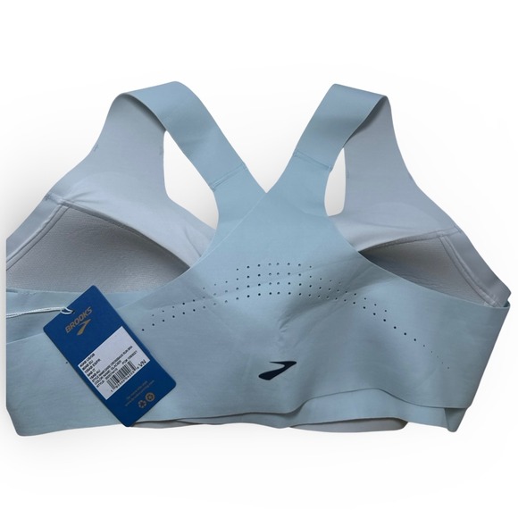 Brooks Dare Crossback Run Bra 40AB Glacier Blue High Impact Sports Bra NEW - Picture 6 of 7